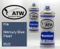 Preview: Kia, Mercury Blue Pearl, BU2: 400ml Sprühdose + 400ml Klarlack - Set, von ATW Autoteile West.